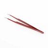 Excel Blades Slant Point Tweezers, Curved Point Precision Tweezer Red, 12pk 30426